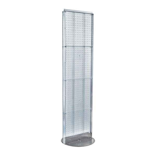 2-Sided Pegboard Floor Display Revolving Base Panel Size:16"x60"
